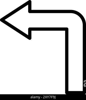 Turn left Vector Icon Design Illustration Stock Vector