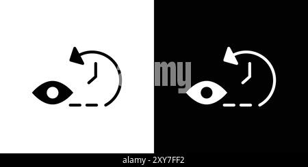 Predict, forecast icon set in black and white color. simple flat vector Stock Vector