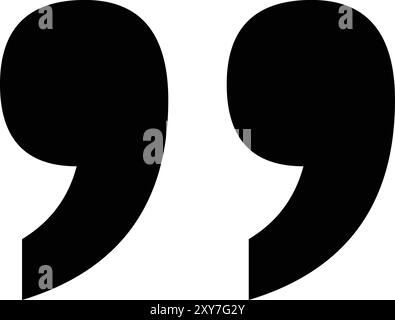 Quotation Mark, Black quote, quotation symbol, Quote frames, message bubbles Stock Vector