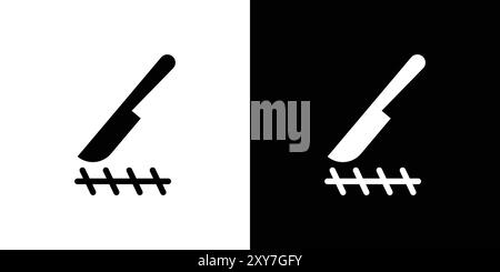 surgery icon set in black and white color. simple flat vector Stock Vector