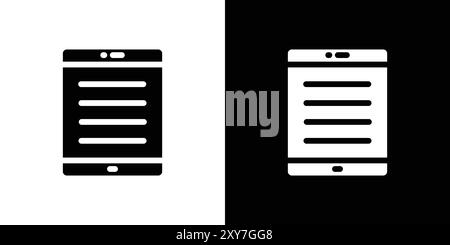 Tablet icon set in black and white color. simple flat vector Stock Vector