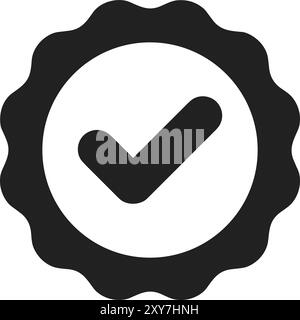 Approval check Seal icon, Approved Seal sign, Certified symbol, Checkmark Badge icon Stock Vector