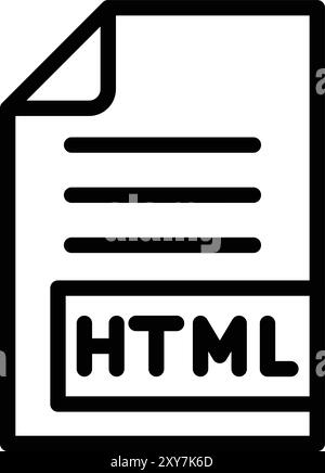HTML Vector Icon Design Illustration Stock Vector