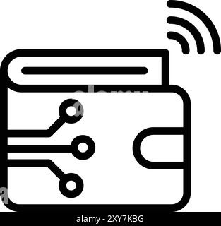 Digital Wallet Vector Icon Design Illustration Stock Vector