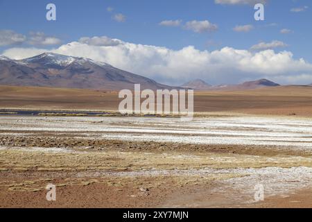 Mountain panorama in the Atacama Desert in Chile near San Pedro de Atacama Stock Photo