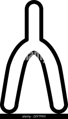 Wishbone Vector Icon Design Illustration Stock Vector