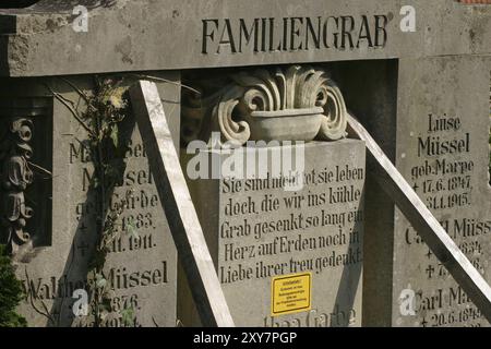 Dilapidated family grave Stock Photo