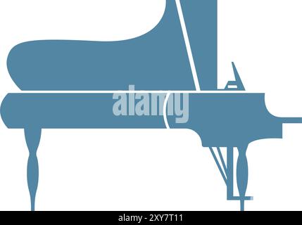 Piano icon logo desain template Stock Vector