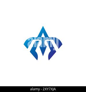 Letter AM Logo Design. MA Icon Vector Stock Vector