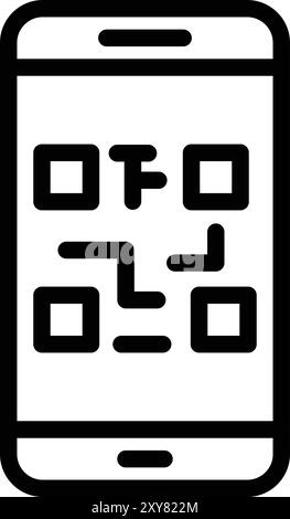 Qr code Vector Icon Design Illustration Stock Vector