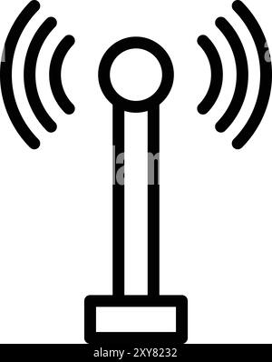 Radio antenna Vector Icon Design Illustration Stock Vector