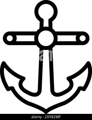 Anchor Vector Icon Design Illustration Stock Vector