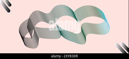 Abstract lines background with glowing wave. Shiny moving lines design element. Futuristic technology concept. Vector illustration Stock Vector