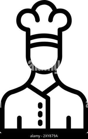 Chef Vector Icon Design Illustration Stock Vector