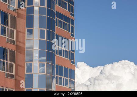 Glass facade of an abandoned office complex Stock Photo - Alamy