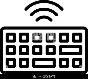 Wireless Keyboard Vector Icon Design Illustration Stock Vector