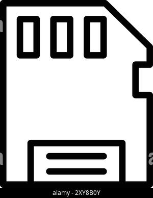 Micro Sd Vector Icon Design Illustration Stock Vector