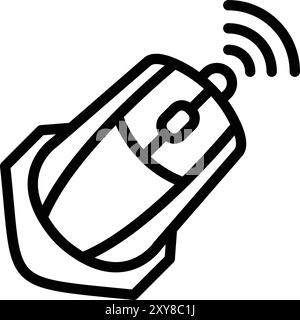 Wireless Mouse Vector Icon Design Illustration Stock Vector