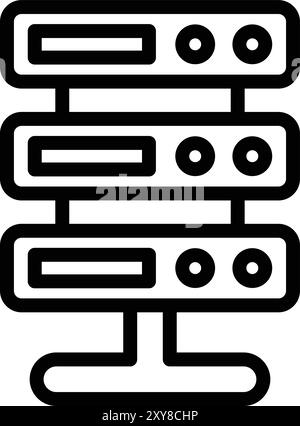 Server Vector Icon Design Illustration Stock Vector