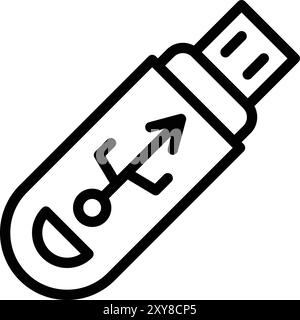 Pendrive Vector Icon Design Illustration Stock Vector