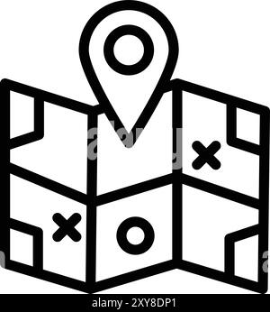 Map Vector Icon Design Illustration Stock Vector
