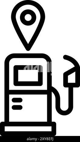 Gas station Vector Icon Design Illustration Stock Vector