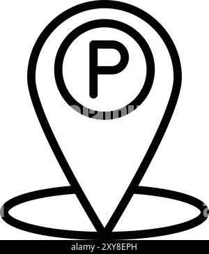 Parking Vector Icon Design Illustration Stock Vector