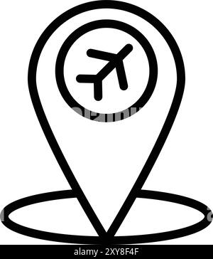 Airport location Vector Icon Design Illustration Stock Vector