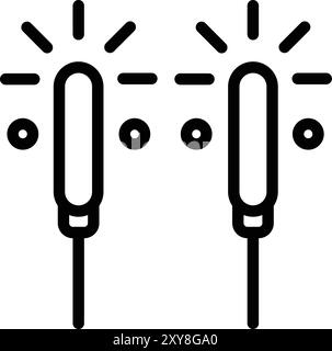 Sparkler Vector Icon Design Illustration Stock Vector