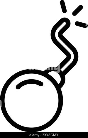 Bomb Vector Icon Design Illustration Stock Vector