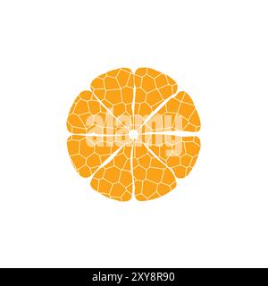Realistic isolated orange fruit illustration on a white backdrop design Stock Vector
