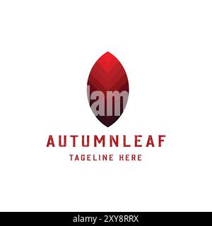 autumn leaf abstract logo design Stock Vector