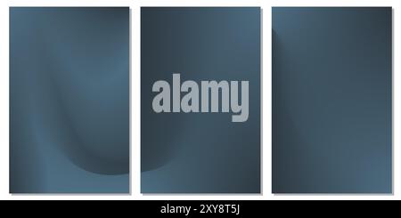 Gray tone mesh gradient abstract soft blur background collection Stock Vector