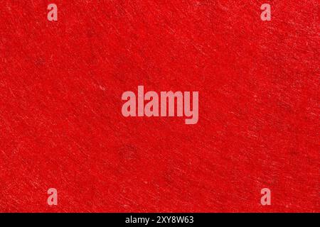 Red felt texture with copy space, fabric background Stock Photo