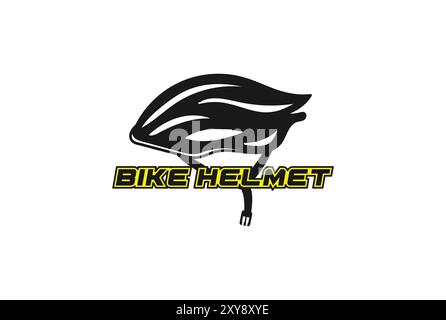 Vintage Bike Bicycle Cycling Helmet for Sport Club Logo Stock Vector