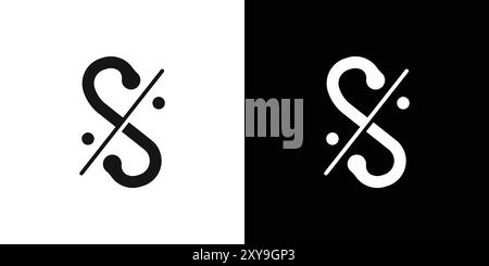 Dal segno music icon logo sign vector outline in black and white color Stock Vector