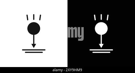 Earth gravity icon. Outline Earth gravity vector icon color flat ...