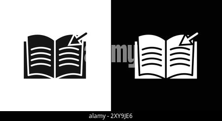 Online library icon logo sign vector outline in black and white color Stock Vector