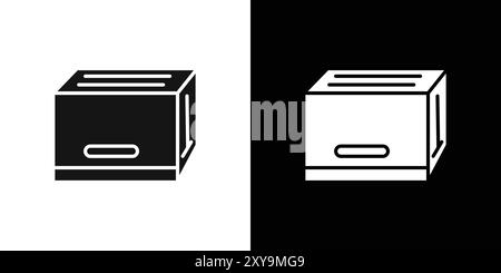 toaster icon logo sign vector outline in black and white color Stock Vector