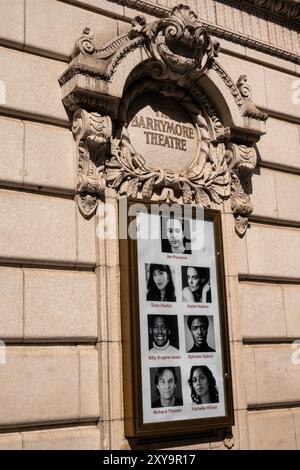 Ethel Barrymore Theatre Marquee in Times Square featuring 'Our Town', NYC  2024 Stock Photo