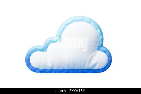 Inflatable cloud balloon, 3d rendering. 3D illustration. Stock Photo