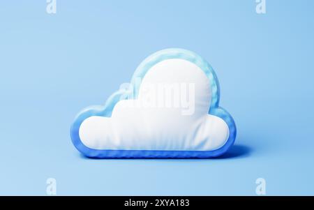 Inflatable cloud balloon, 3d rendering. 3D illustration. Stock Photo