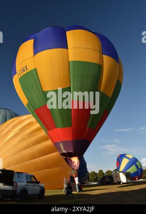 Hot air balloons at the Northampton Balloon Festival 2024. Stock Photo