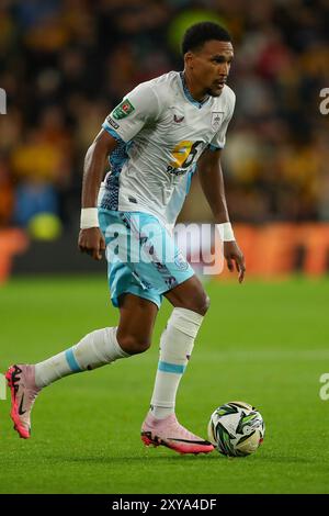 Wolverhampton, UK. 28th Aug, 2024. Andras Hountondji of Burnley during the Carabao Cup 2nd Round match between Wolverhampton Wanderers and Burnley Credit: MI News & Sport /Alamy Live News Stock Photo