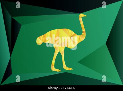 Modern abstract background with polygonal ostrich triangle shapes vector illustration art Stock Vector