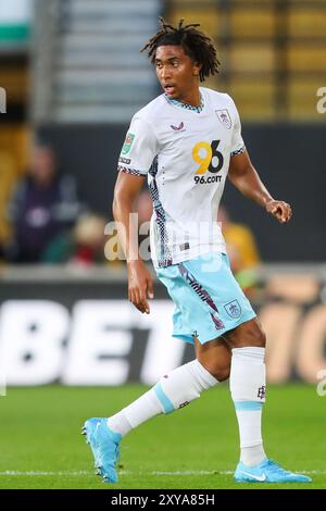 Wolverhampton, UK. 28th Aug, 2024. Bashir Humphreys of Burnley during the Carabao Cup match Wolverhampton Wanderers vs Burnley at Molineux, Wolverhampton, United Kingdom, 28th August 2024 (Photo by Gareth Evans/News Images) in Wolverhampton, United Kingdom on 8/28/2024. (Photo by Gareth Evans/News Images/Sipa USA) Credit: Sipa USA/Alamy Live News Stock Photo