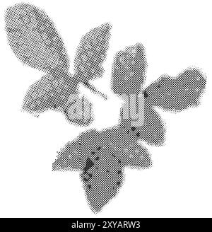 Autumn leaf halftone collage element vector illustration Stock Vector ...