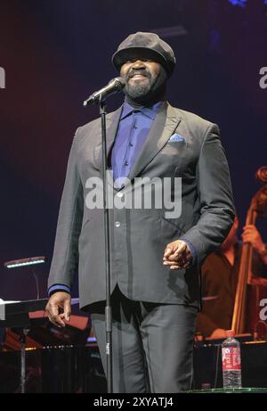 Frankfurt am Main, Germany, April 6th 2019: Gregory Porter (*1971, American jazz vocalist, songwriter, and actor) at Festhalle Frankfurt, Europe Stock Photo