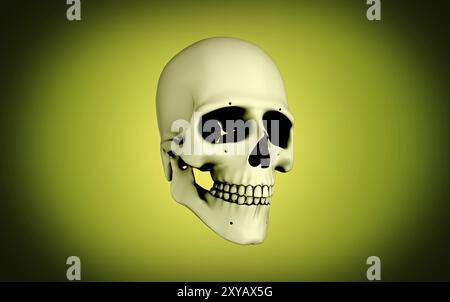 Conceptual view of human skull Stock Photo