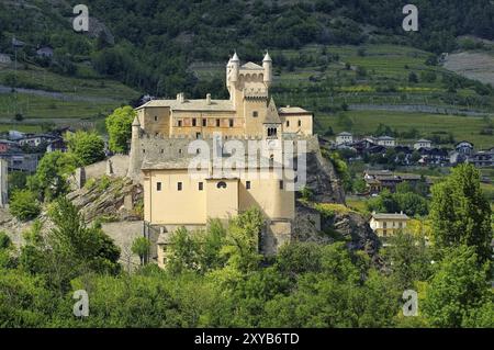 Saint-Pierre Castello in the Aosta Valley, Saint-Pierre Castello in Aosta Valley, Italy, Europe Stock Photo